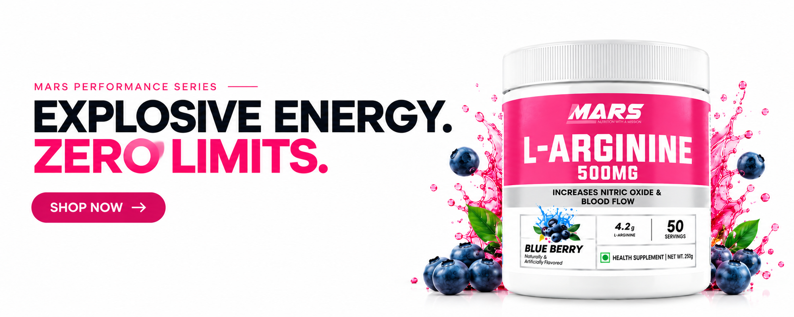 Mars Nutrition Explosive Energy L-Arginine Supplement